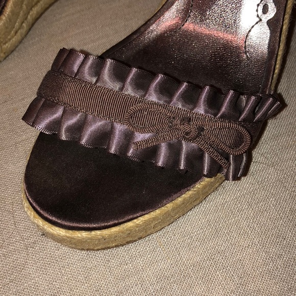 Brown wedge shoes - Picture 3 of 5
